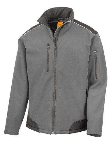 R-R124X-Ripstop Soft Shell Workwear Jacket With Cordura Panels
